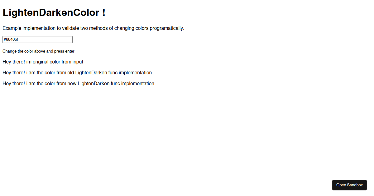 lighten-darken-color-experiments - Codesandbox