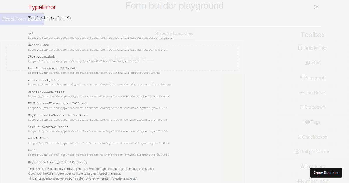 react-form-builders-playground - Codesandbox