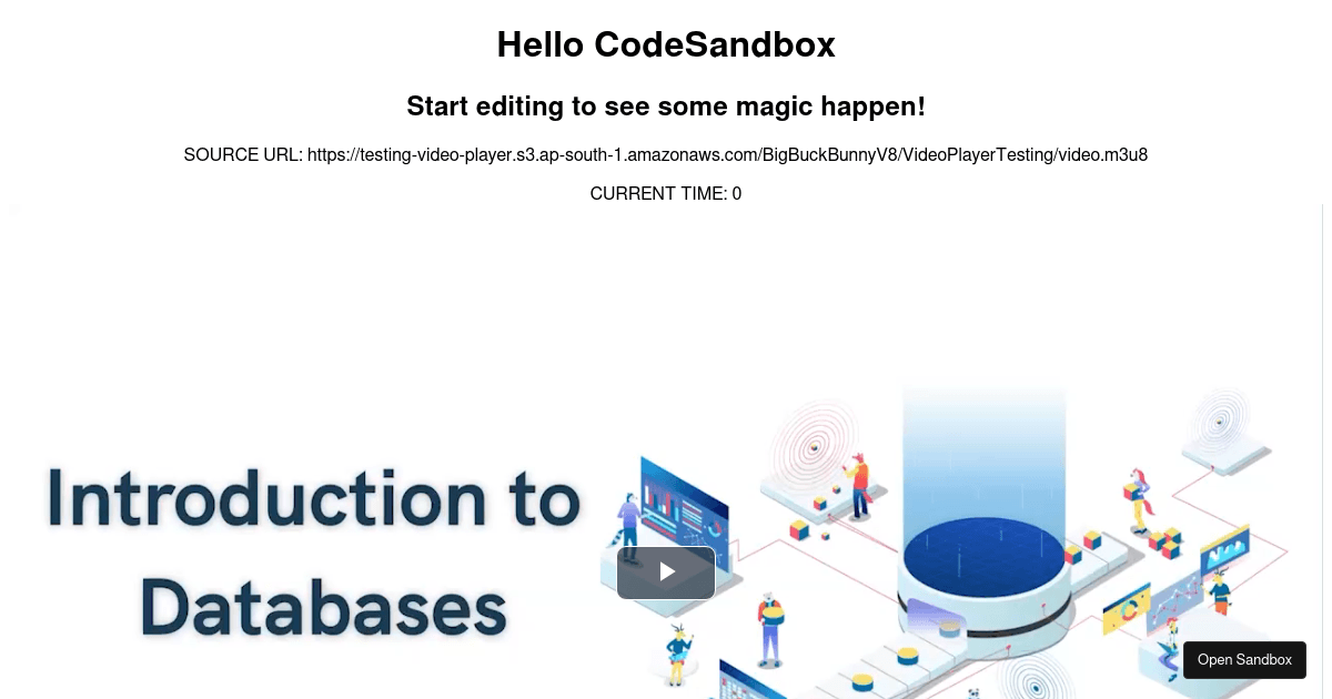 Simple React VideoJS Concat (forked) - Codesandbox