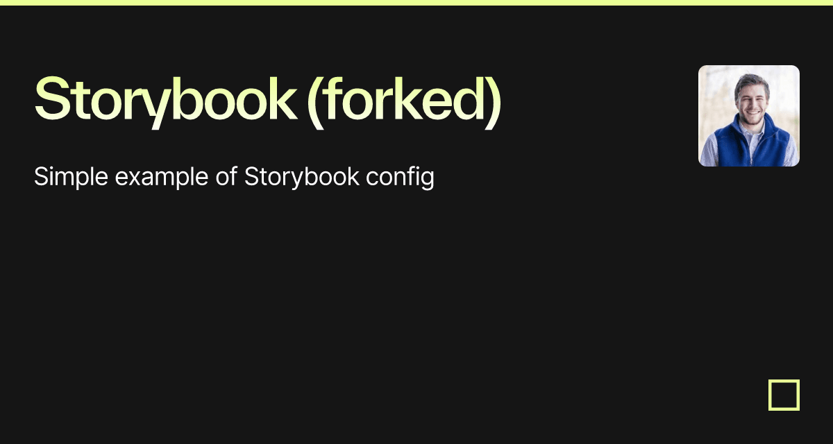 Storybook (forked) - Codesandbox