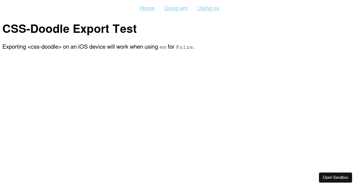 css-doodle-export-test - Codesandbox