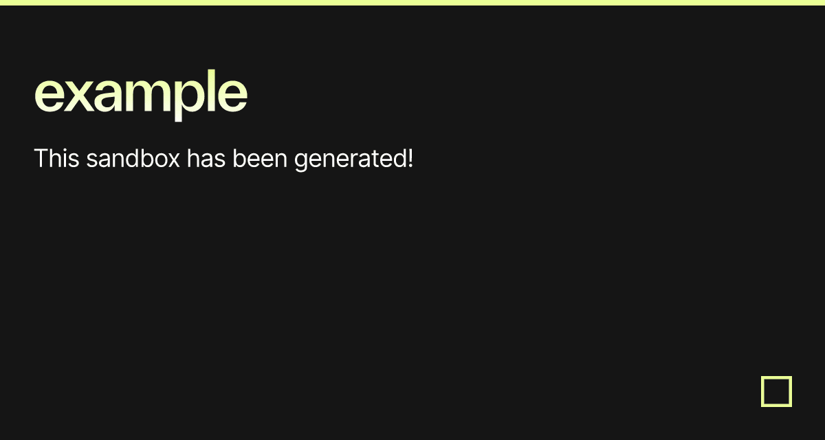 example - Codesandbox