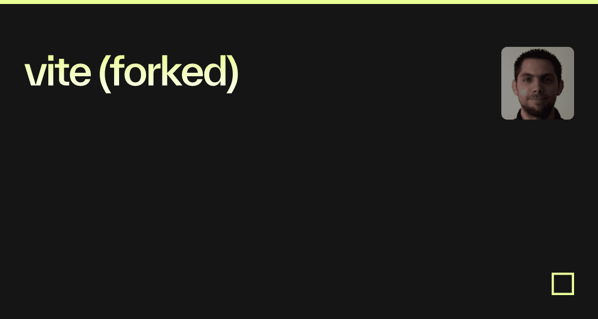 vite (forked) - Codesandbox