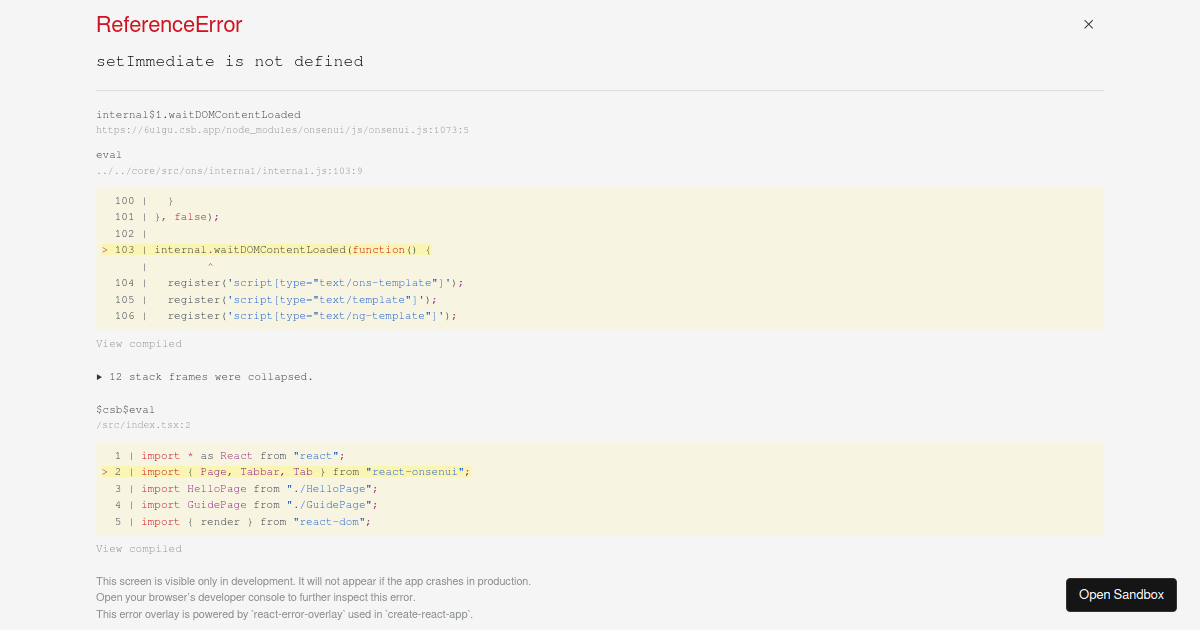 React Typescript - Codesandbox