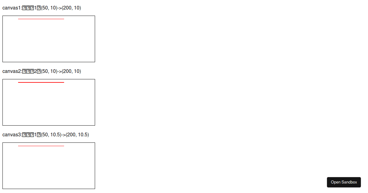 Draw 1px lineWidth in Canvas - Codesandbox