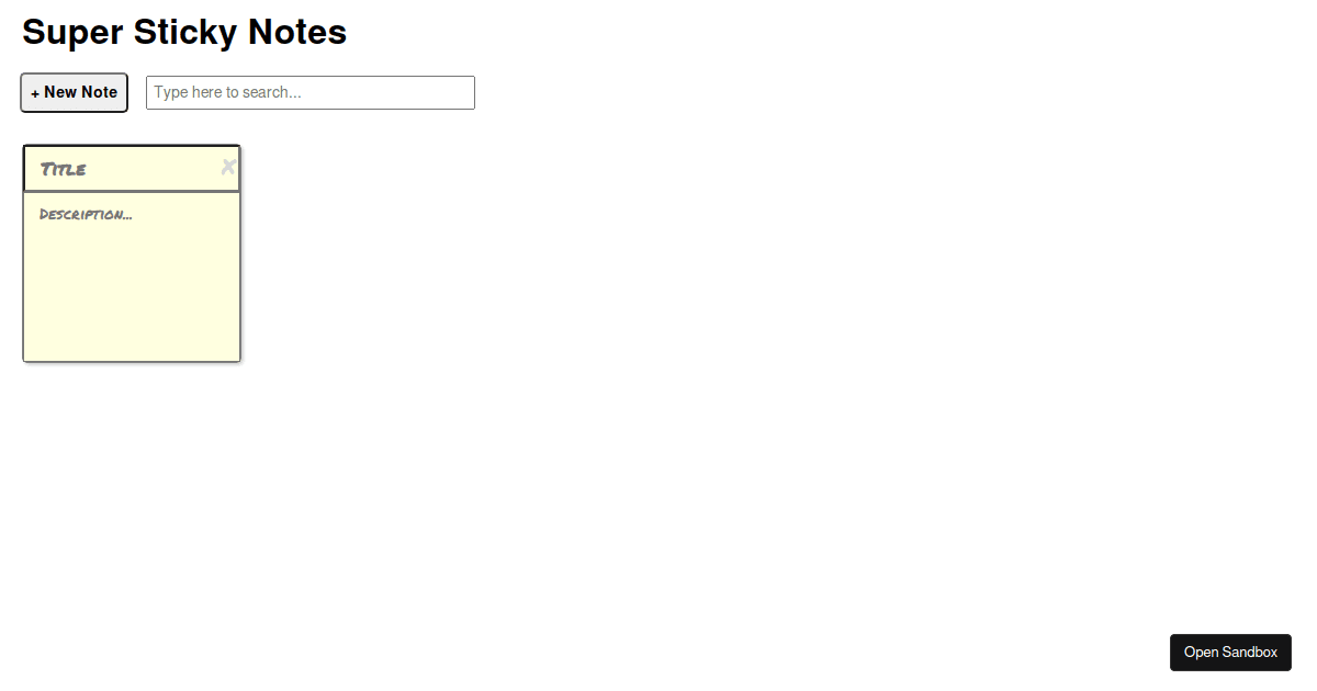 Sticky Notes Gen - Codesandbox