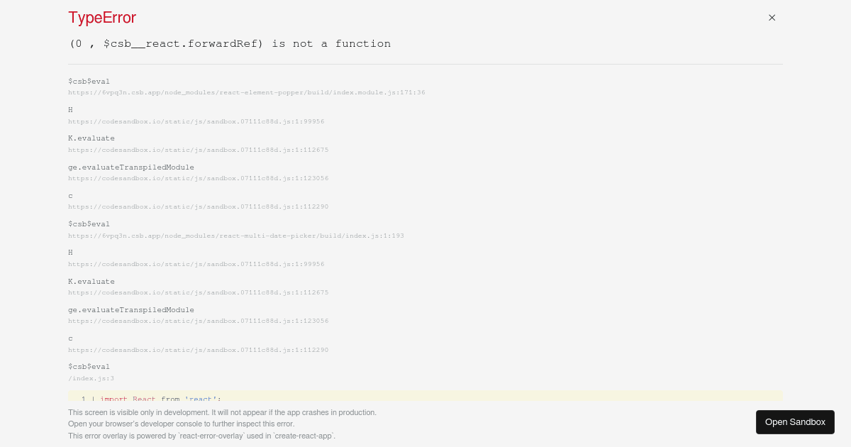 React Multiple Datepicker (forked) - Codesandbox