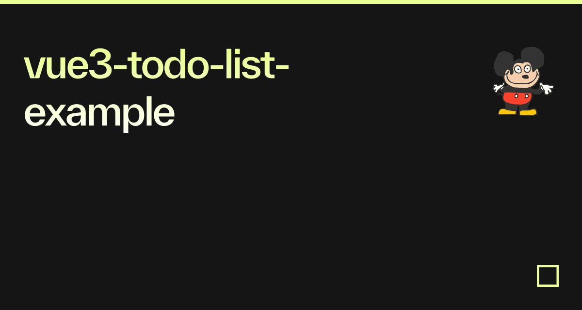 vue3-todo-list-example - Codesandbox