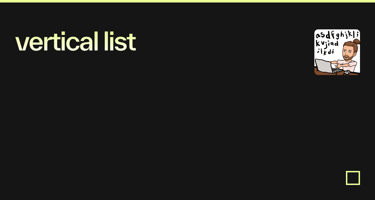 vertical list - Codesandbox