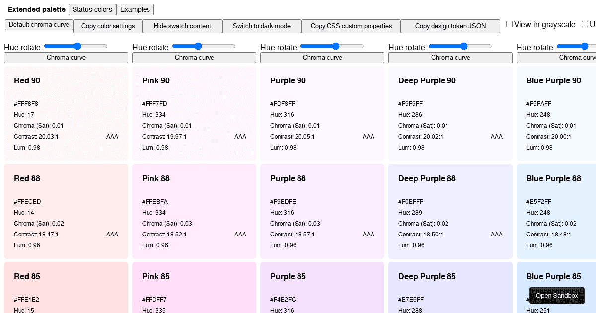 extended-color-palette (forked) - Codesandbox