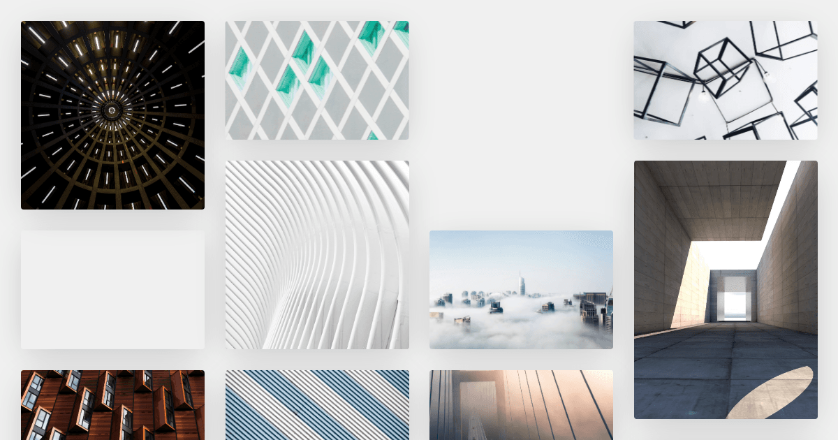 basic useTransition masonry grid - Codesandbox