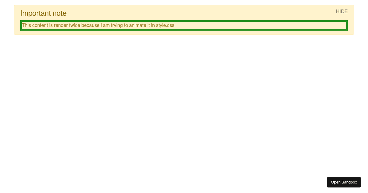collapse alert (forked) - Codesandbox
