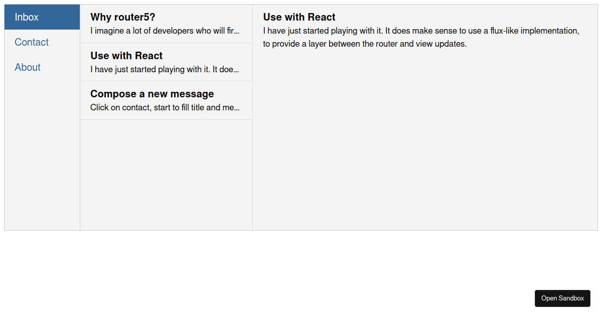 router5 + effector - Codesandbox