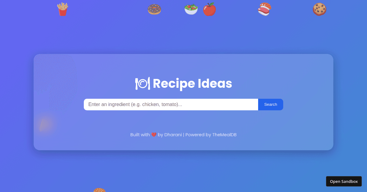 Recipe_ideas_app - Codesandbox