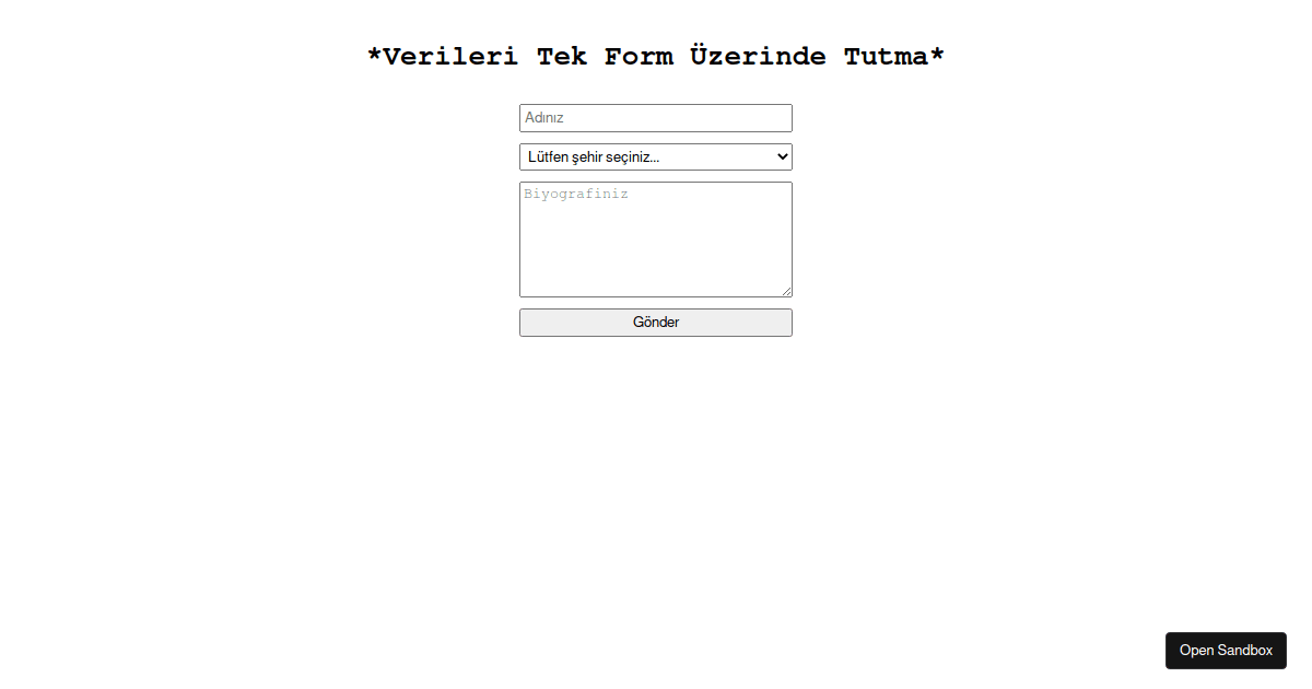 form - Codesandbox