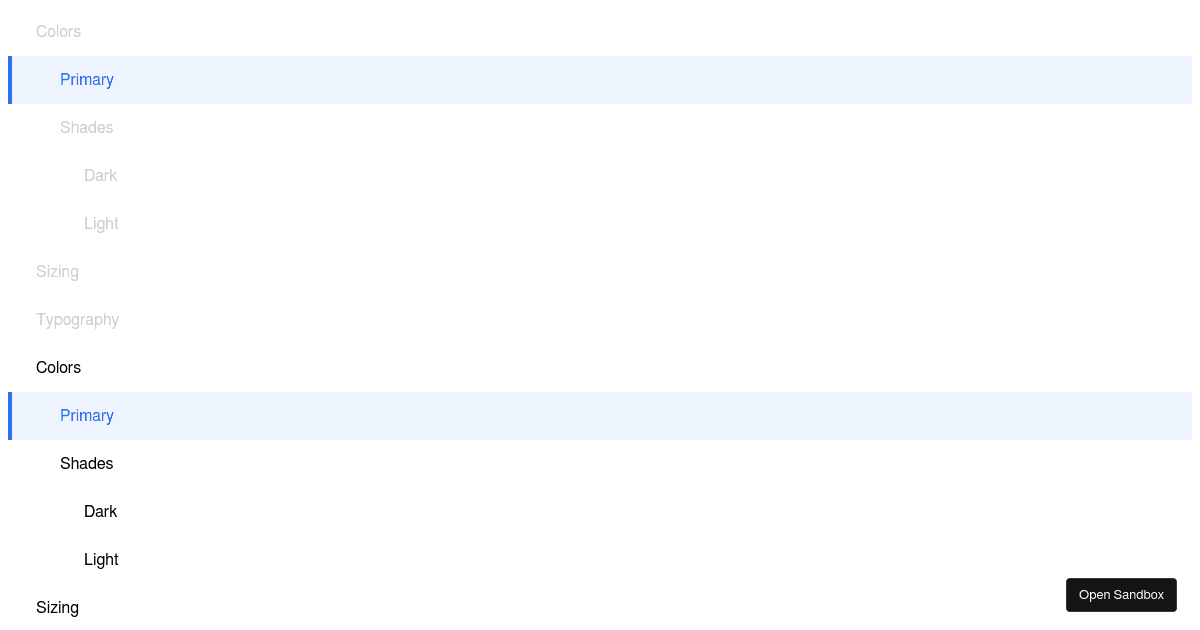 Side navigation basic usage - Codesandbox