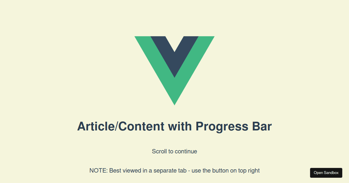 vue-scrollama Article Progress Bar - Codesandbox