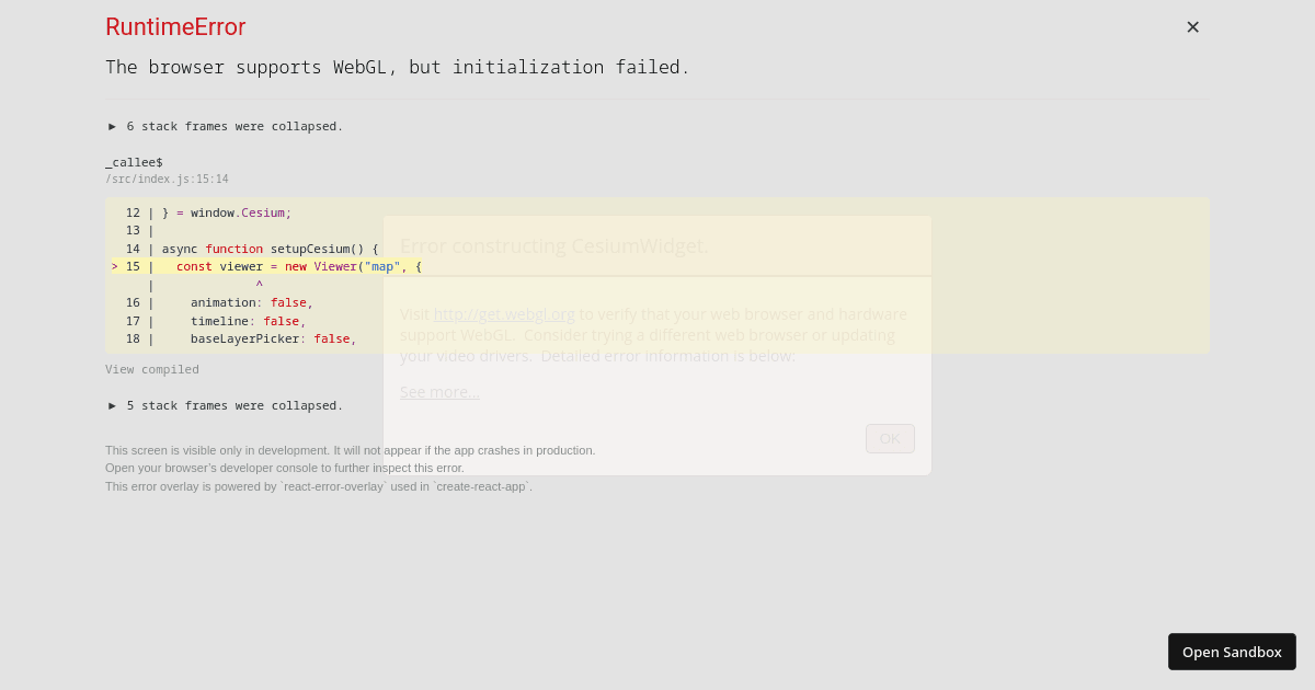 Terrain, 3D Buildings and WMTS (CesiumJS) - Codesandbox