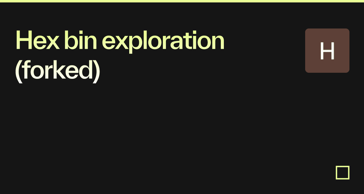 Hex bin exploration (forked) - Codesandbox