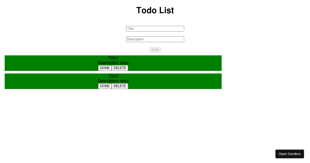 react - Codesandbox