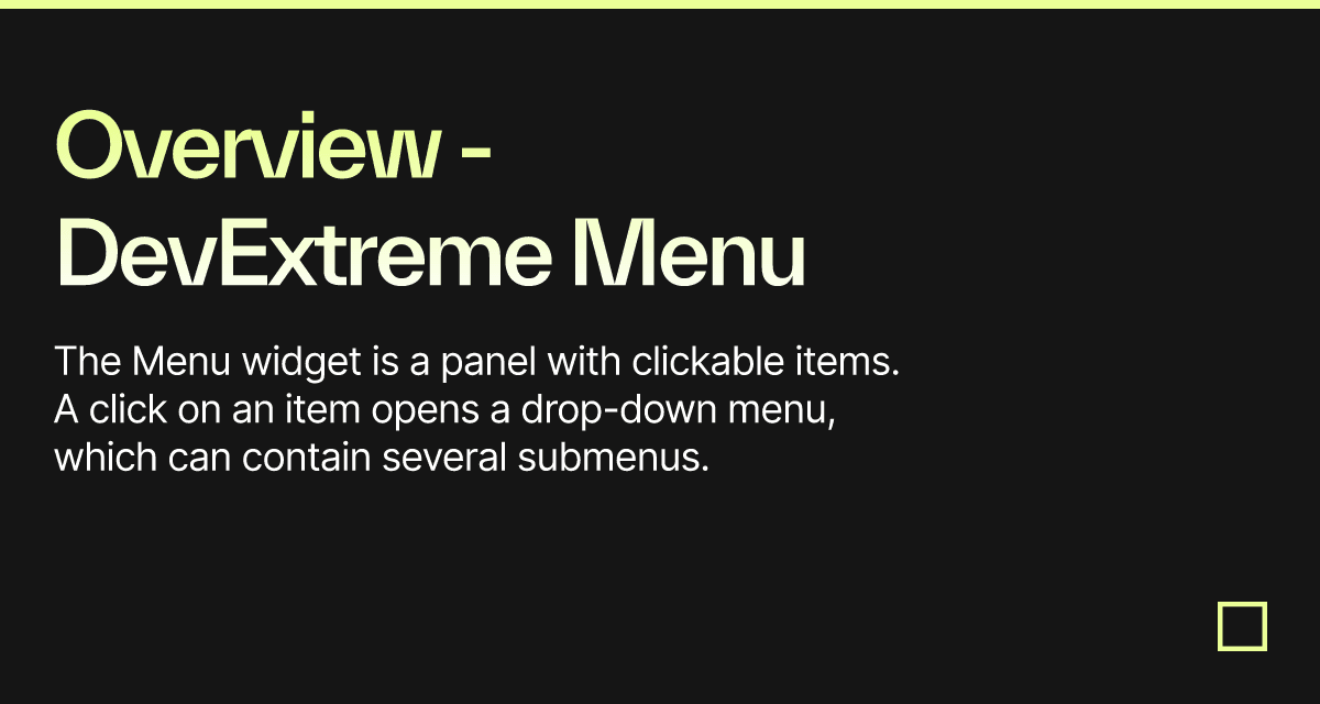 Overview - DevExtreme Menu - Codesandbox