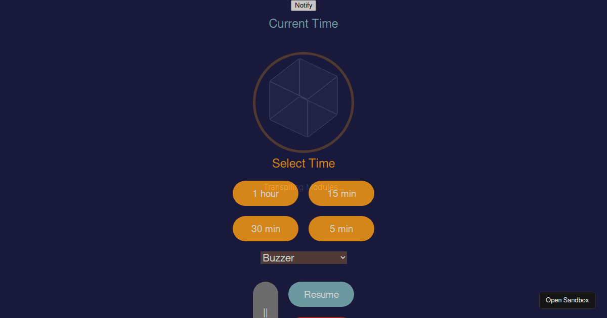 window notifier clock - Codesandbox