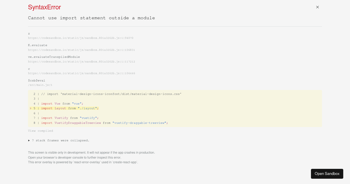 Vuetify Playground (forked) - Codesandbox