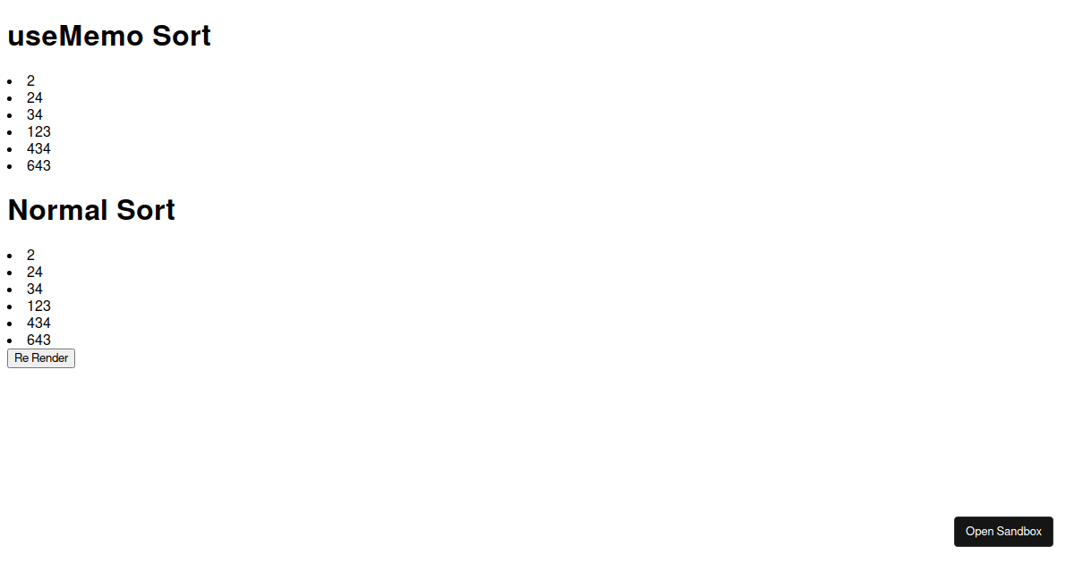 React Hook ( useMemo ) - Codesandbox