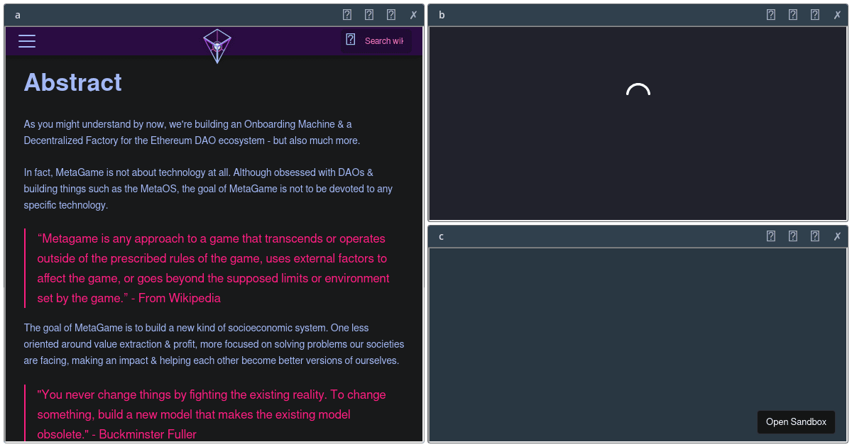 react-mosaic - Codesandbox