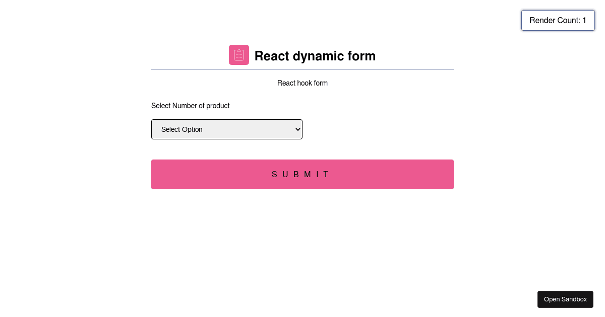 react hook form (forked) - Codesandbox