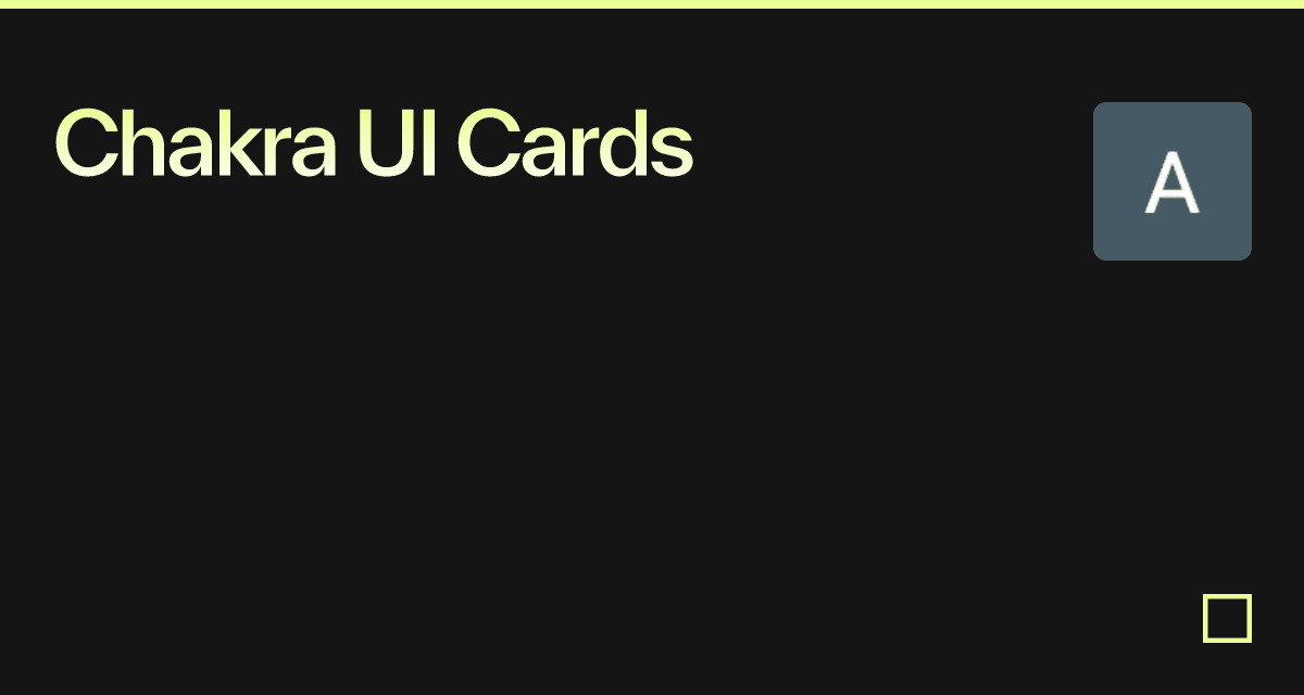 Chakra UI Cards - Codesandbox