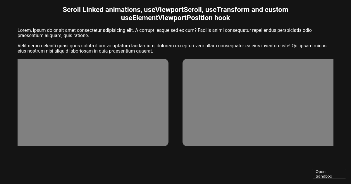 framer-motion: Scroll Linked animation (useViewportScroll, useTransform ...