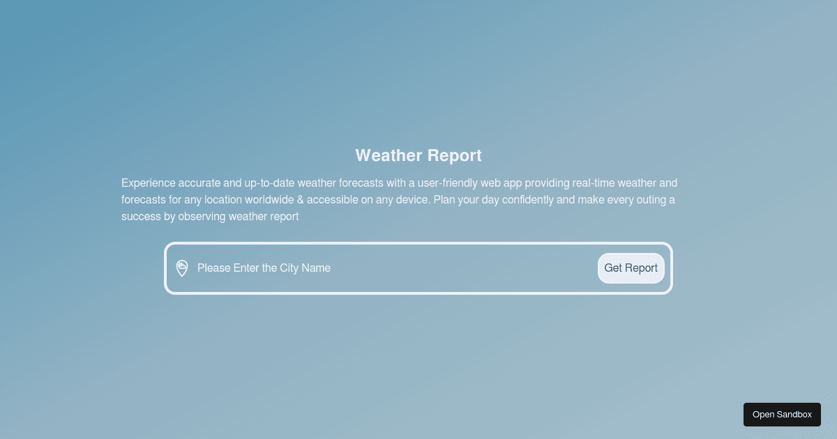 Weather API - Codesandbox