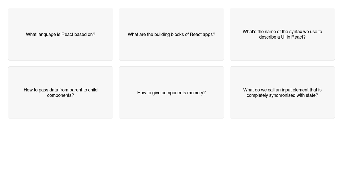 reactexerciseflashcardsfinal Codesandbox