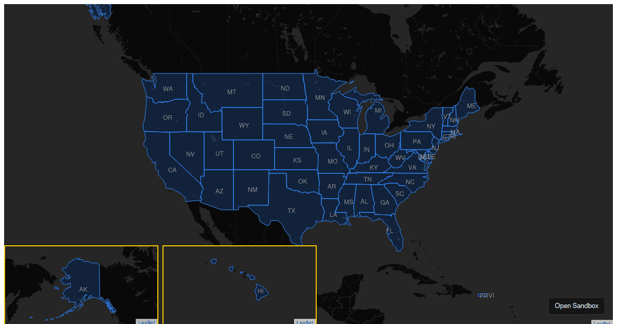 React-leaflet GeoJSON - Codesandbox