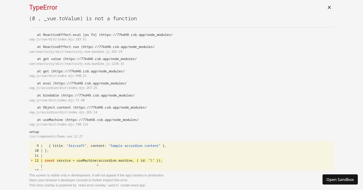 demo-zag (forked) - Codesandbox