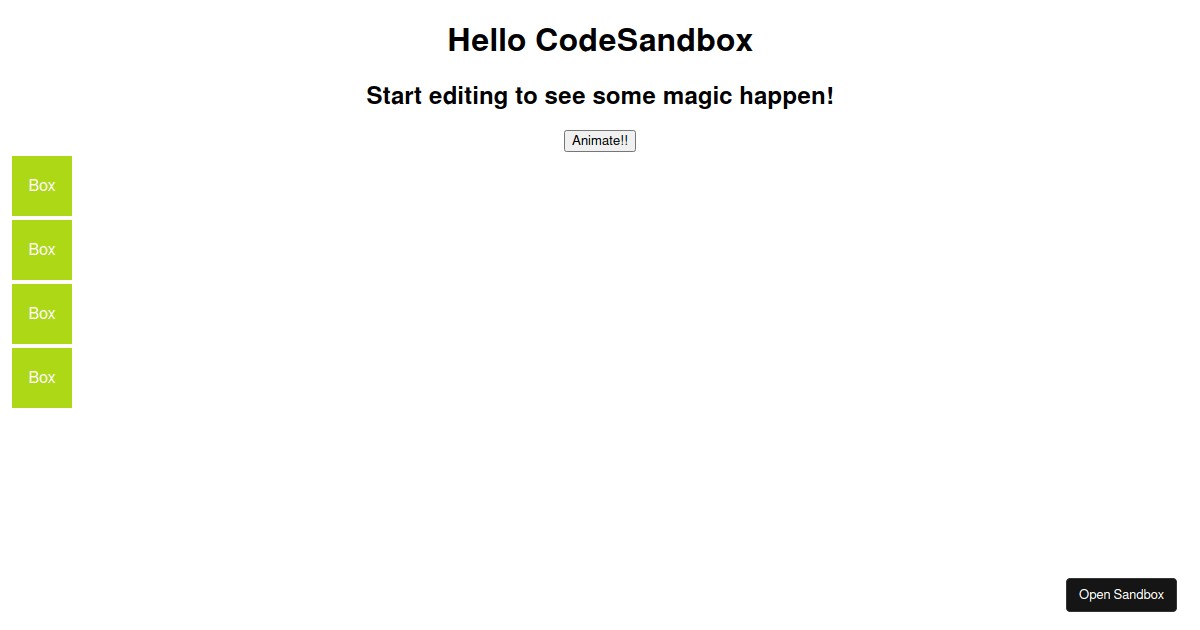 Magic box - Codesandbox