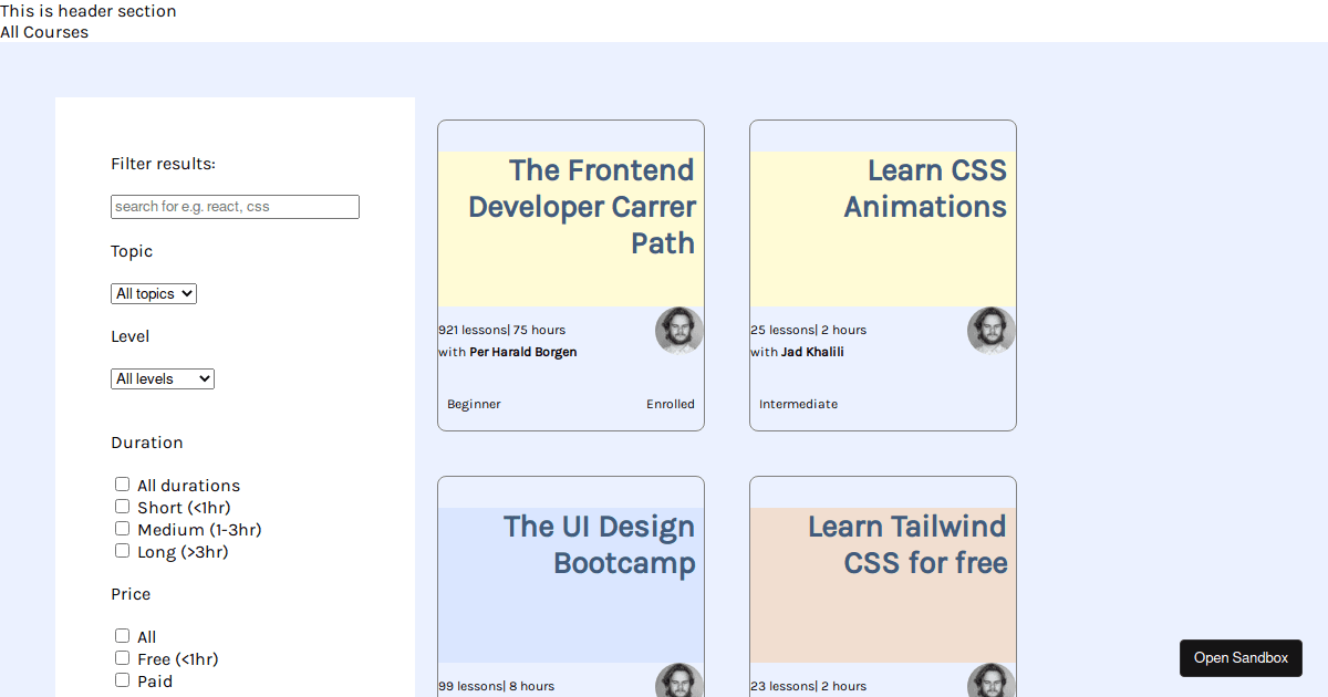 courses-box - Codesandbox