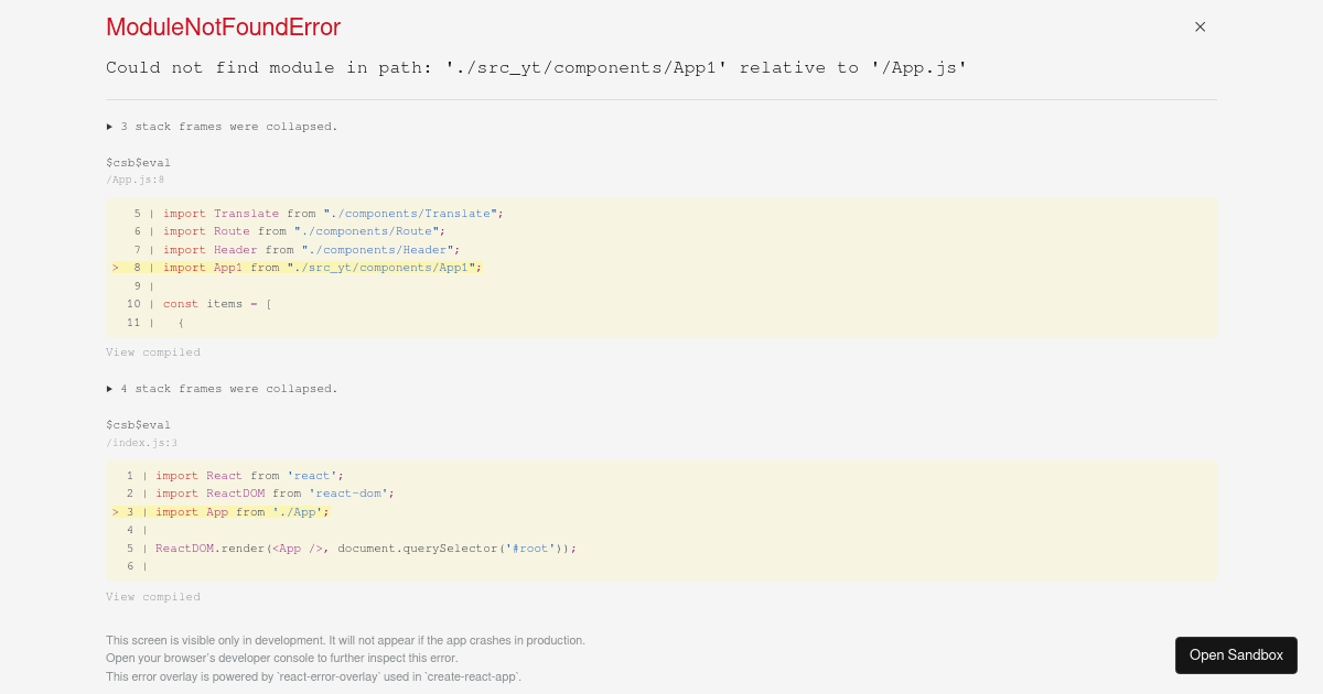 react - Codesandbox