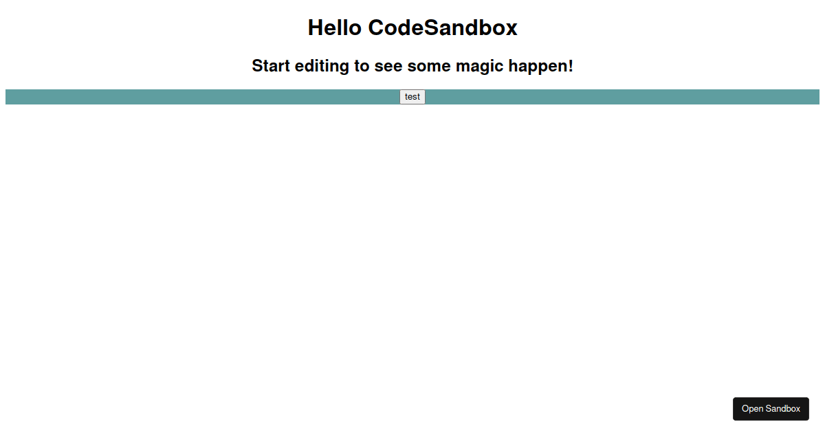 react - Codesandbox