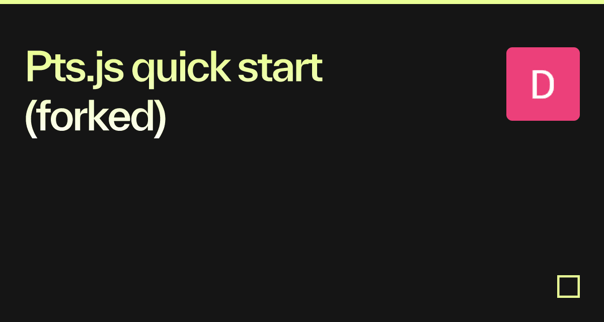 Pts.js quick start (forked) - Codesandbox
