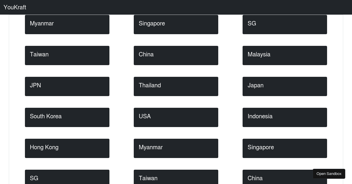 React codesandbox