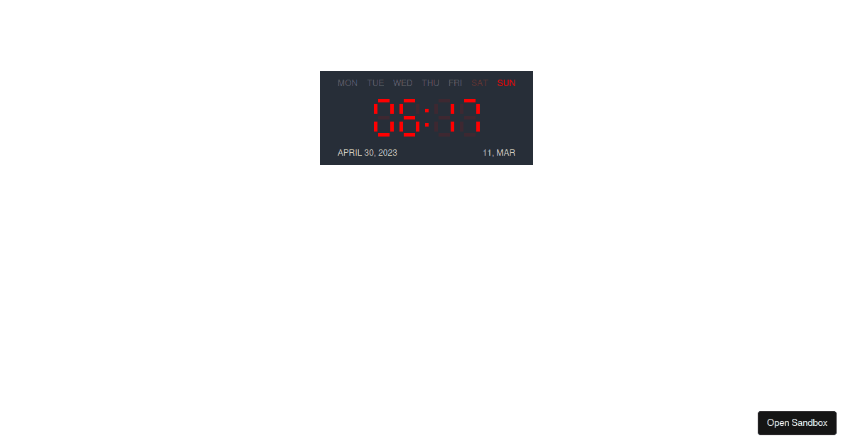 digital clock php code