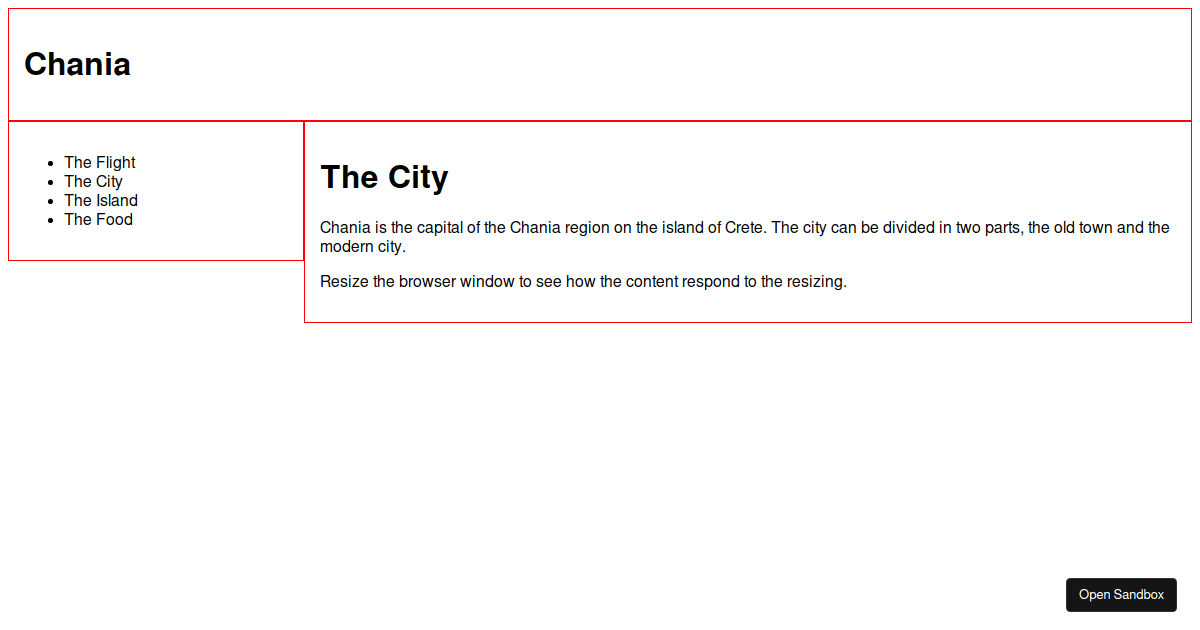 Responsive Web Page - Codesandbox
