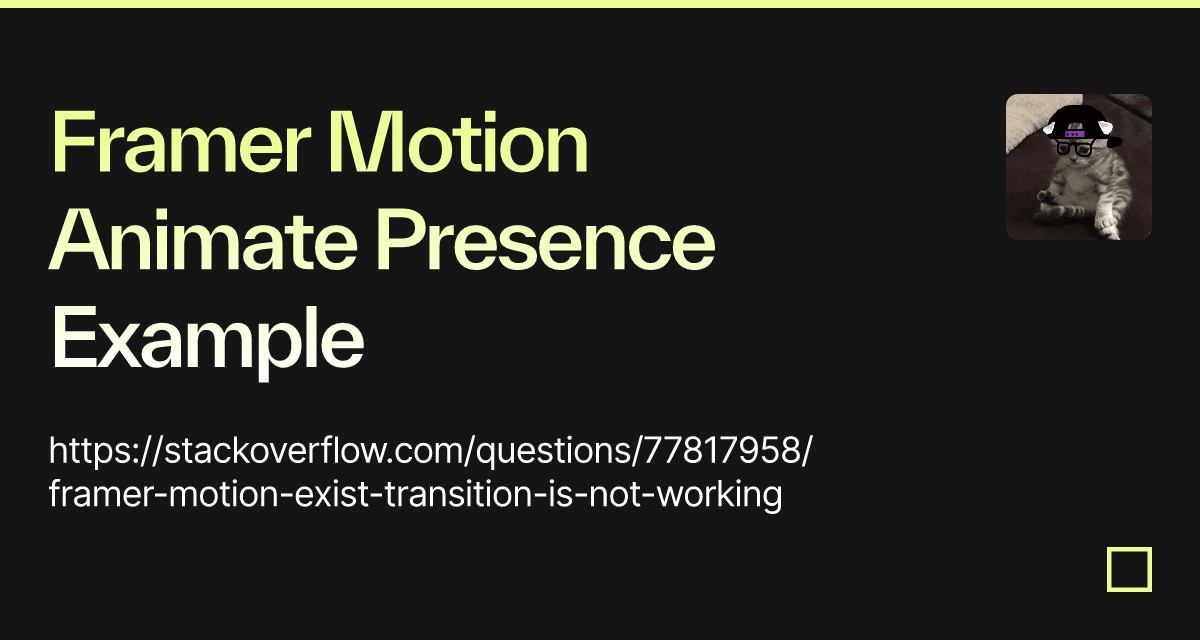 Framer Motion Animate Presence Example - Codesandbox