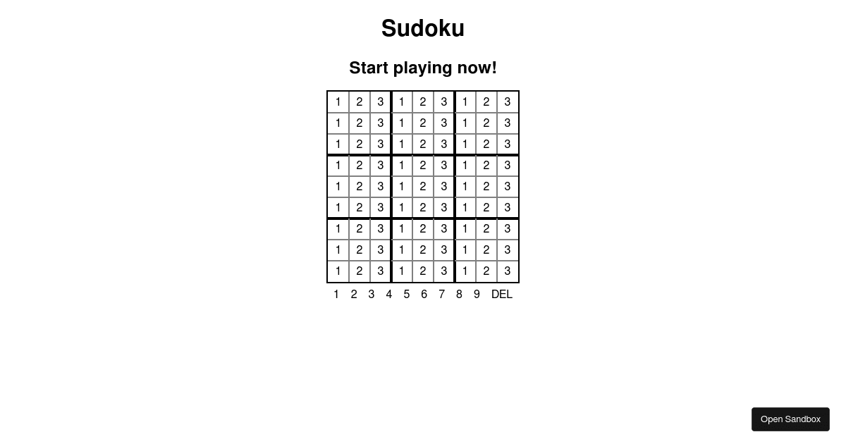 sudoku-puzzle - Codesandbox