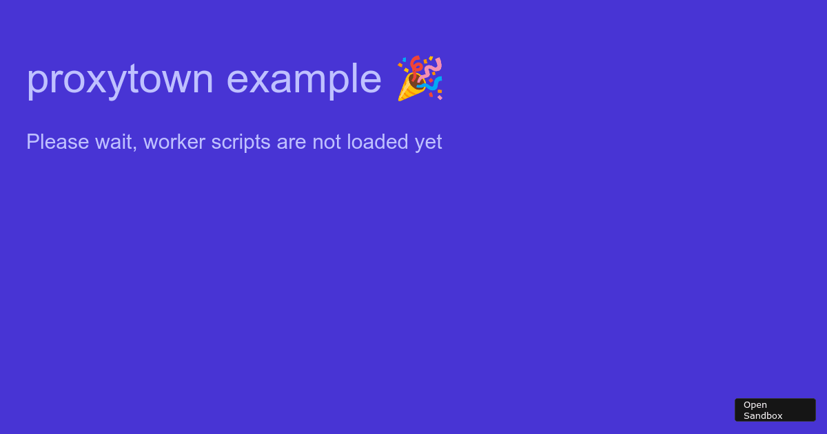 setup example - Codesandbox