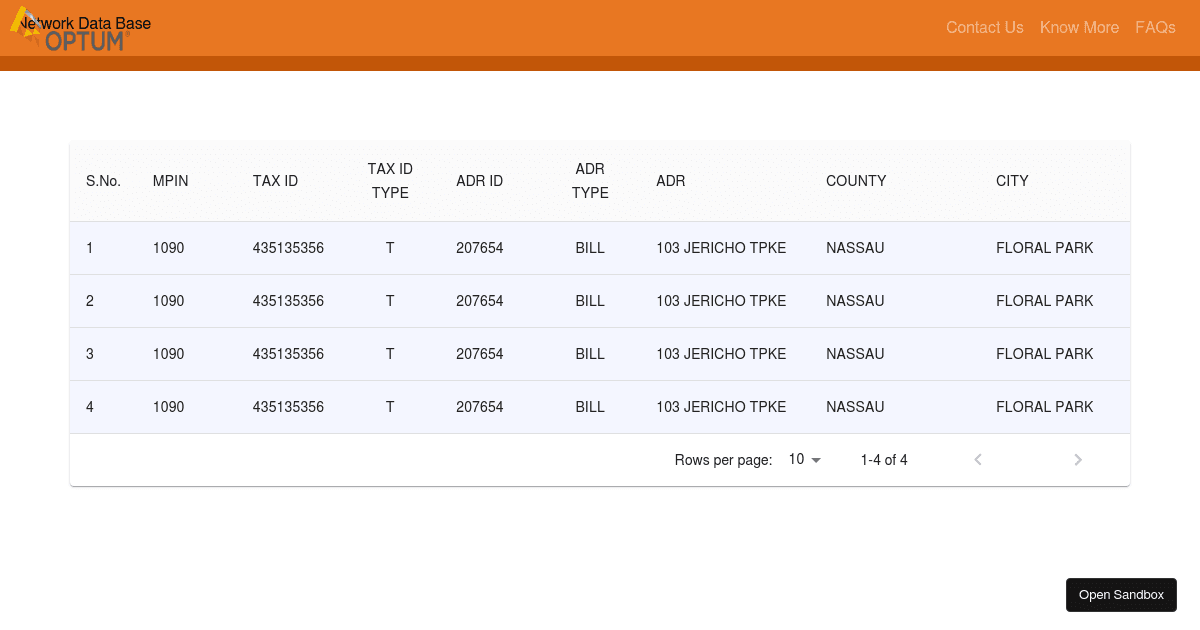 NDB APP - Codesandbox