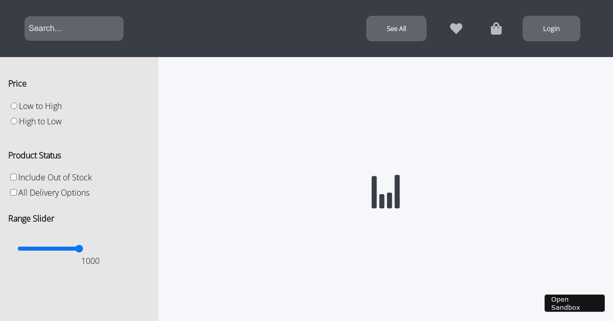 ecommerce - Codesandbox