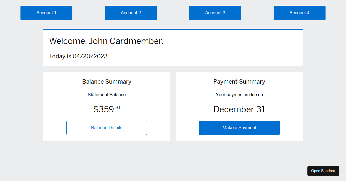 QA Sandbox Codesandbox